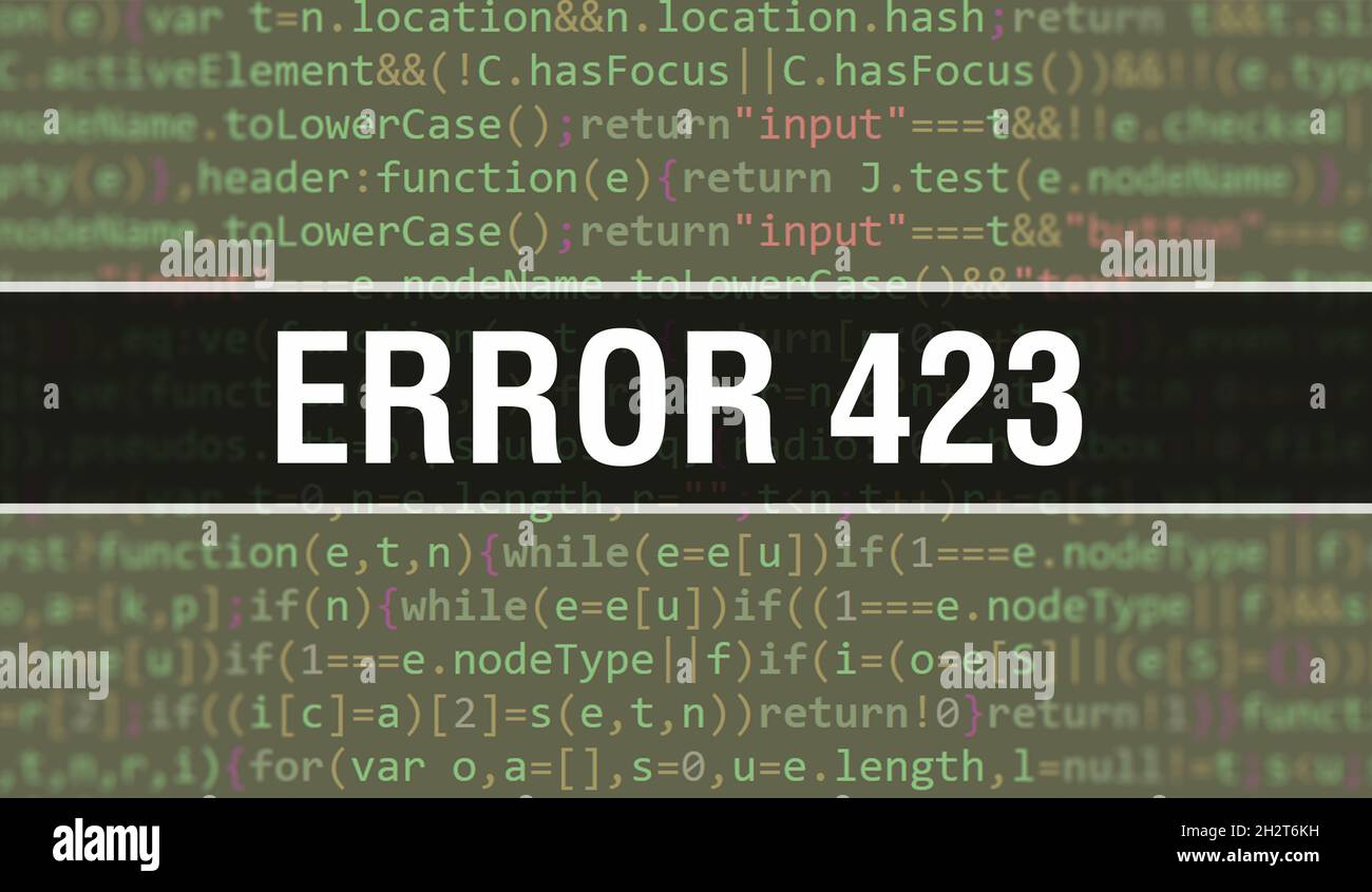 Error 423 image hi-res stock photography and images - Alamy