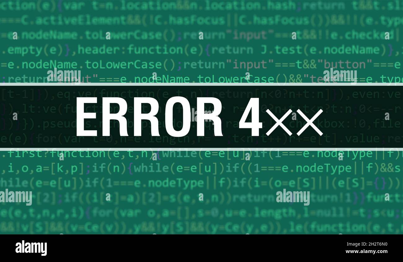 Error 4×× with Abstract Technology Binary code Background.Digital ...