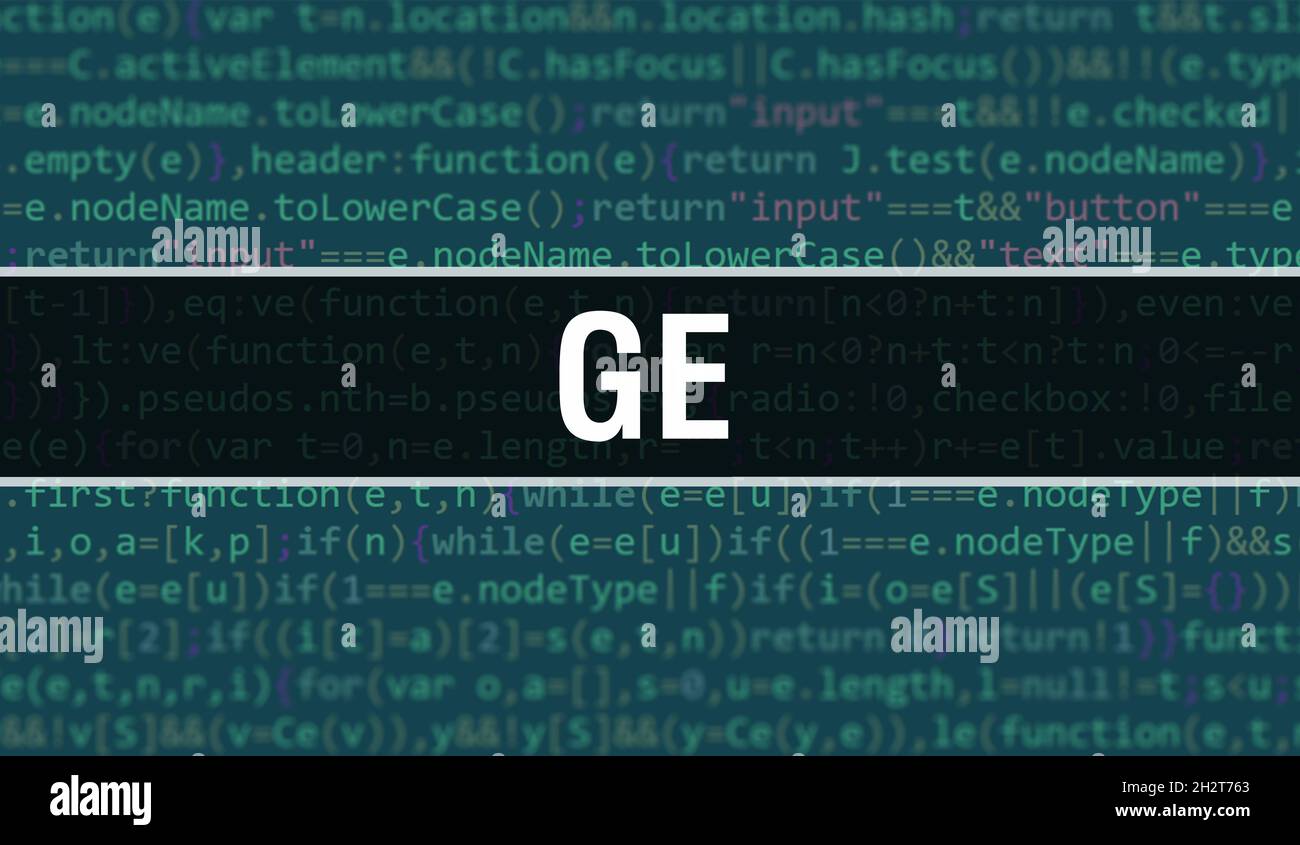 Ge with Abstract Technology Binary code Background.Digital binary data ...