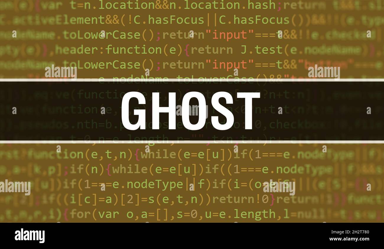 Ghost concept with Random Parts of Program Code. Ghost with Programming ...