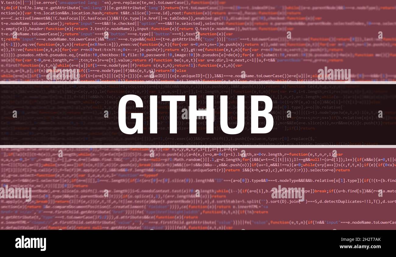 GITHUB concept illustration using code for developing programs and app ...