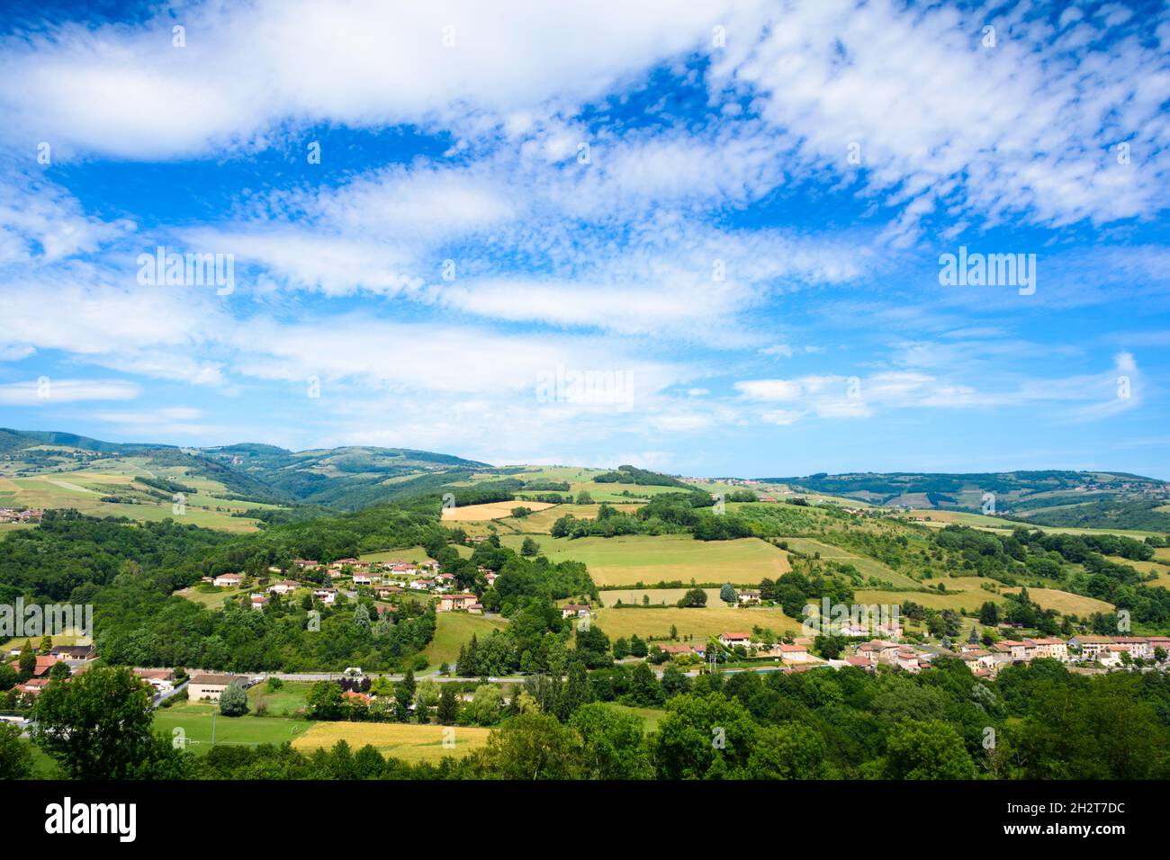 Ternand Landscape around Ternand and Letra villages in Beaujolais in France ...