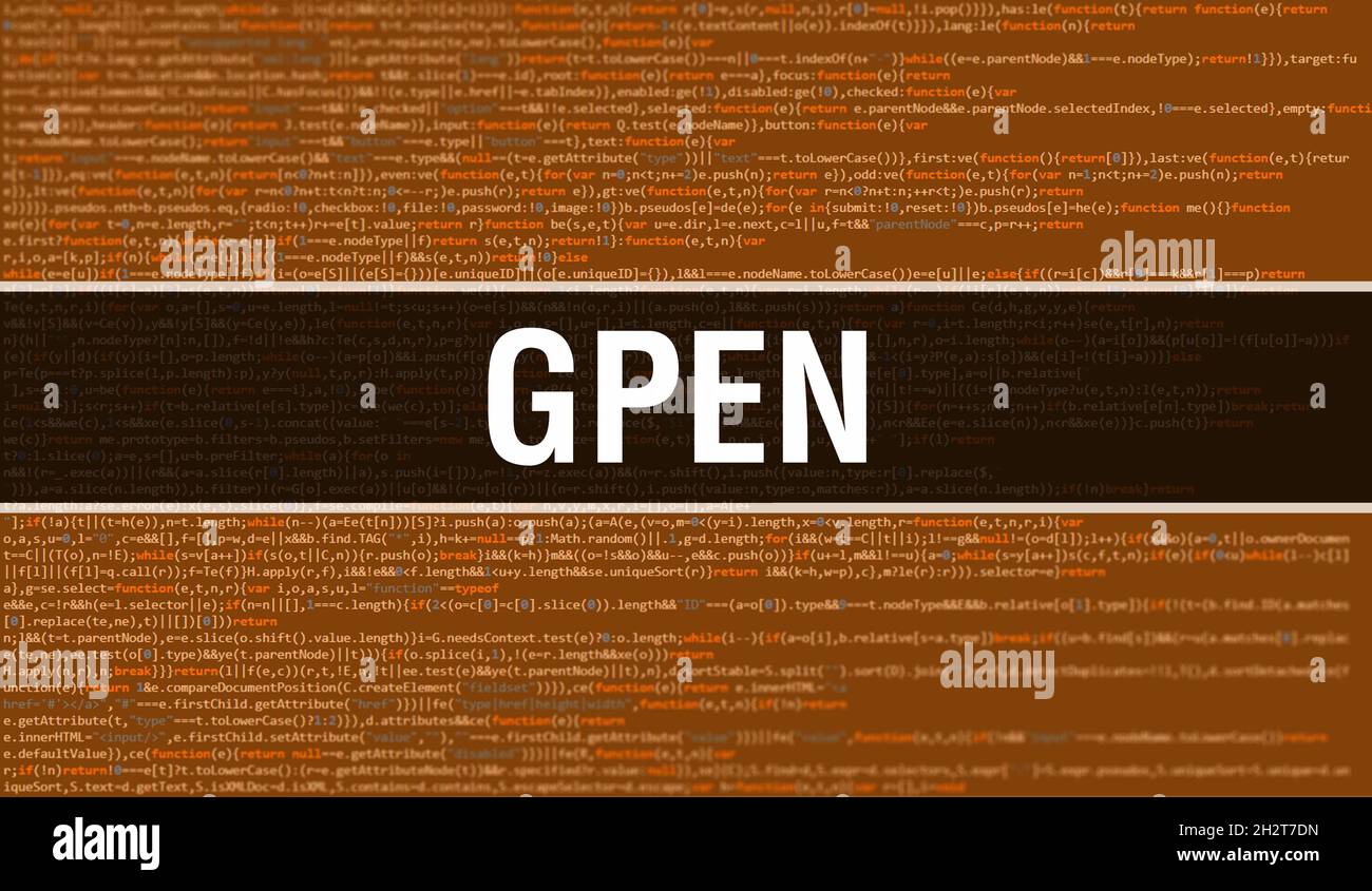 GPEN with Digital java code text. GPEN and Computer software coding