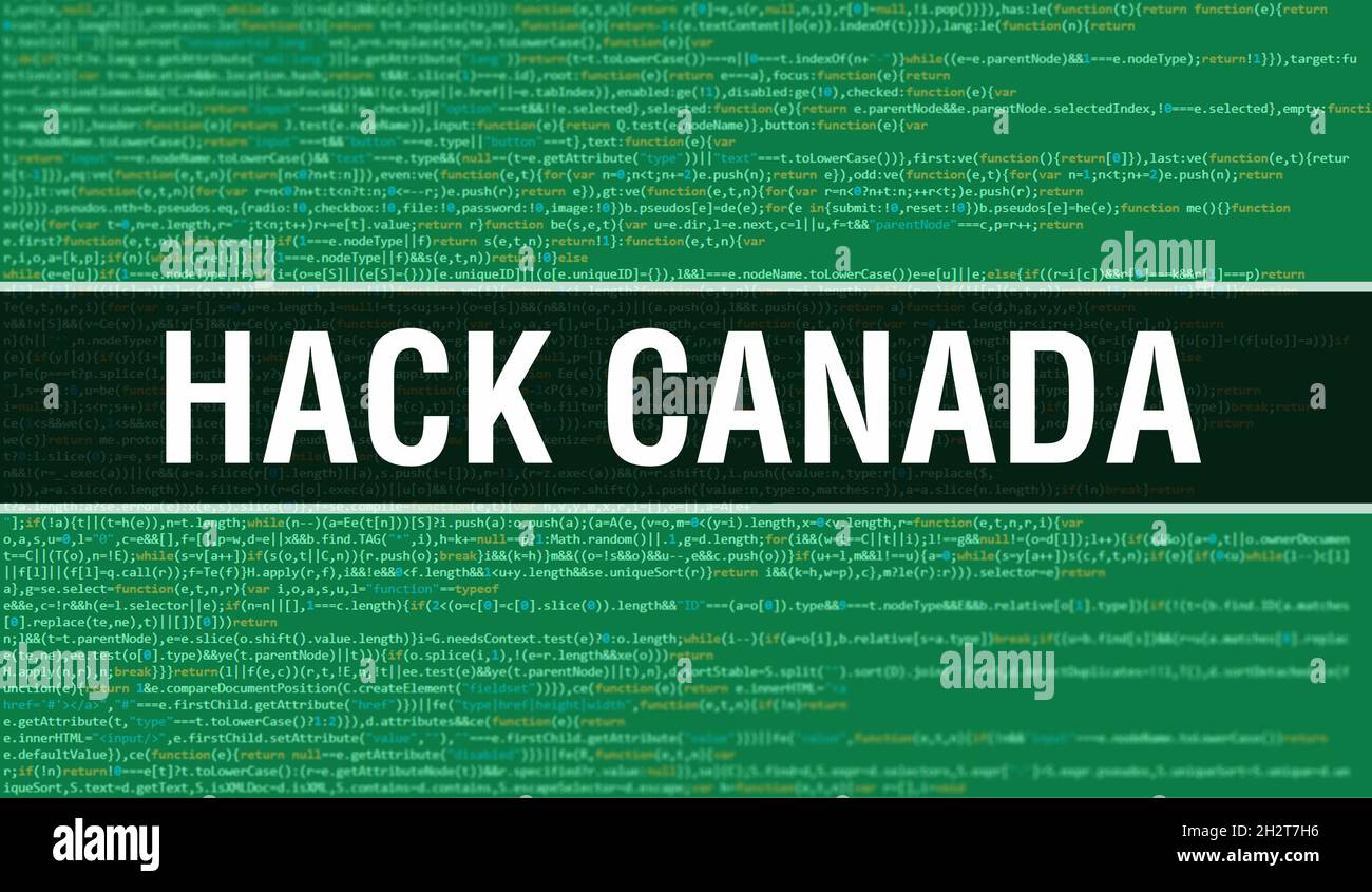Hack Canada with Digital java code text. Hack Canada and Computer ...