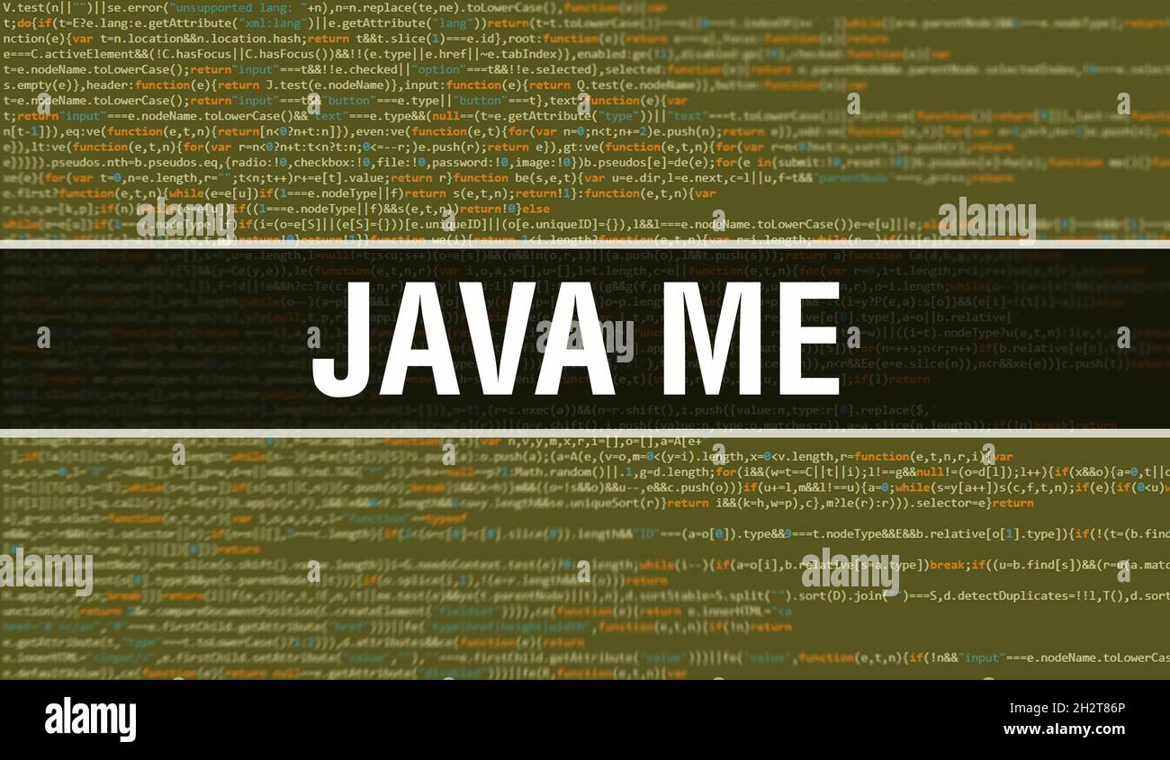 Java ME concept with Random Parts of Program Code. Java ME with ...