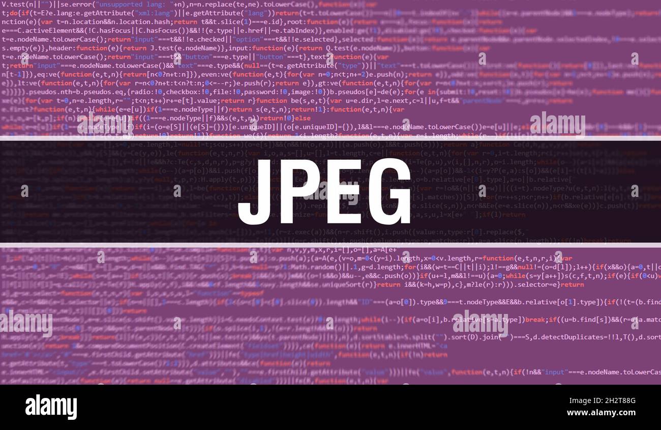 JPEG concept with Random Parts of Program Code. JPEG with Programming ...