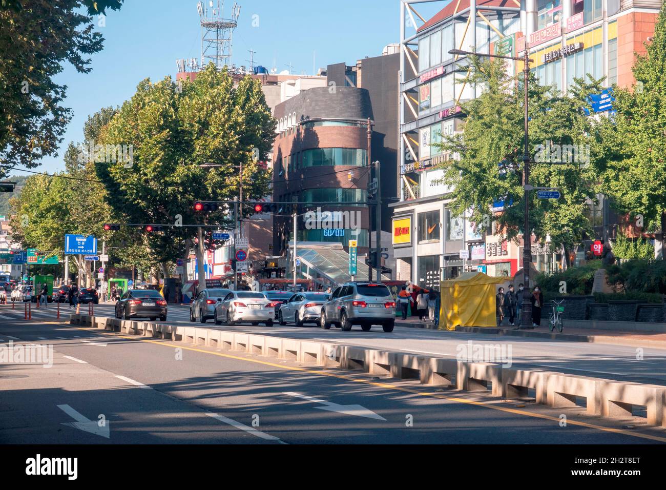 Daehakro, Oct 17, 2021 : Daehakro street in Seoul, South Korea. The ...