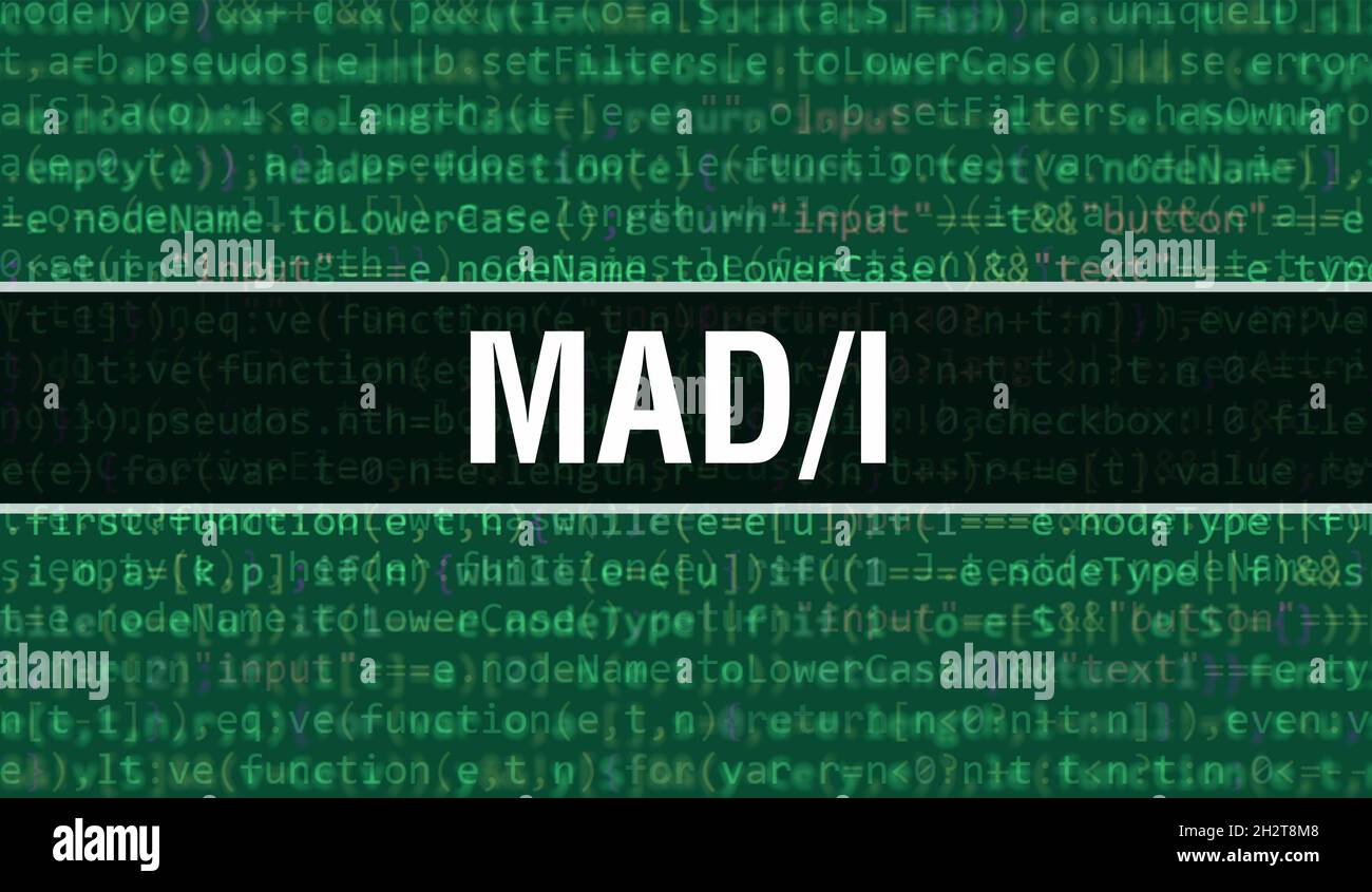 MAD/I concept illustration using code for developing programs and app ...