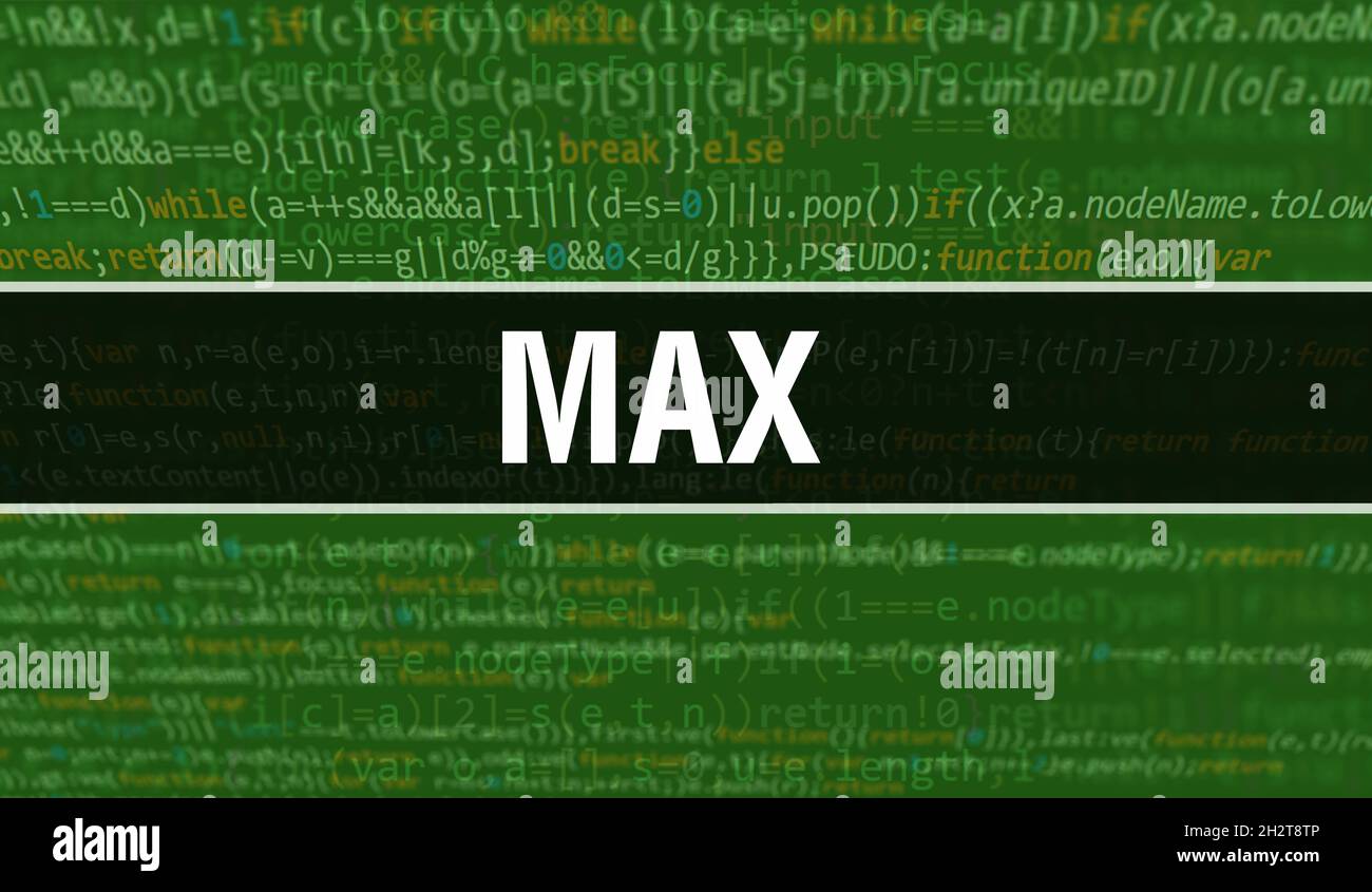 Max concept with Random Parts of Program Code. Max with Programming ...