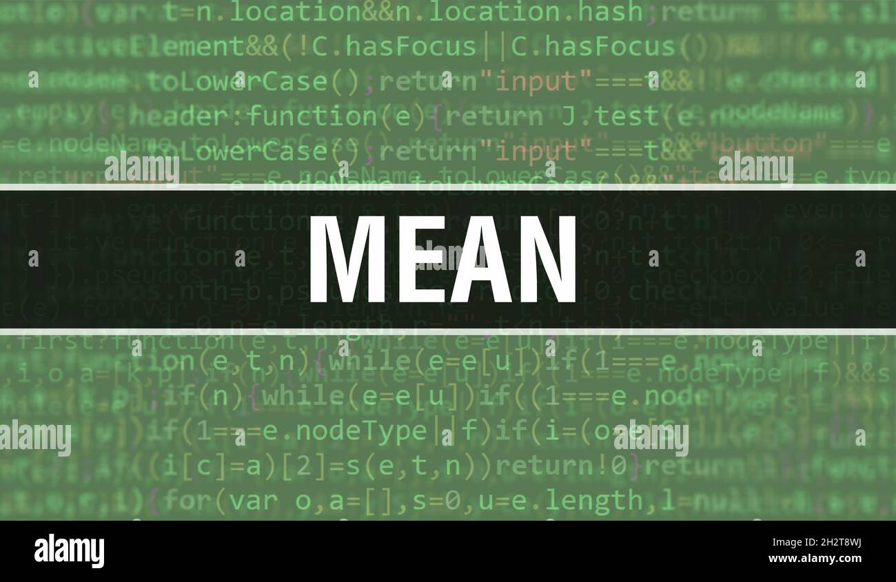 Mean With Abstract Technology Binary Code Background Digital Binary Data And Secure Data Concept Software Web Developer Programming Code And Mean Stock Photo Alamy