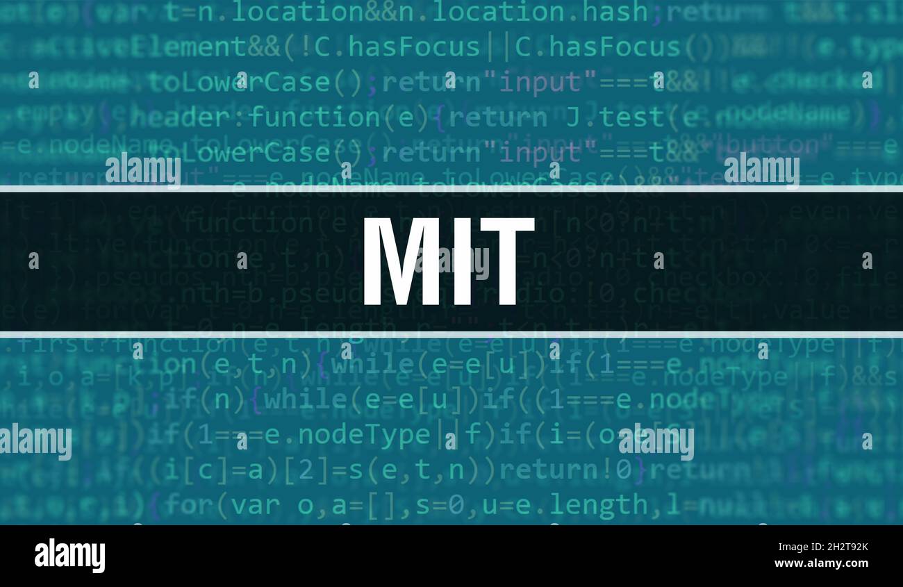 MIT concept with Random Parts of Program Code. MIT with Programming ...