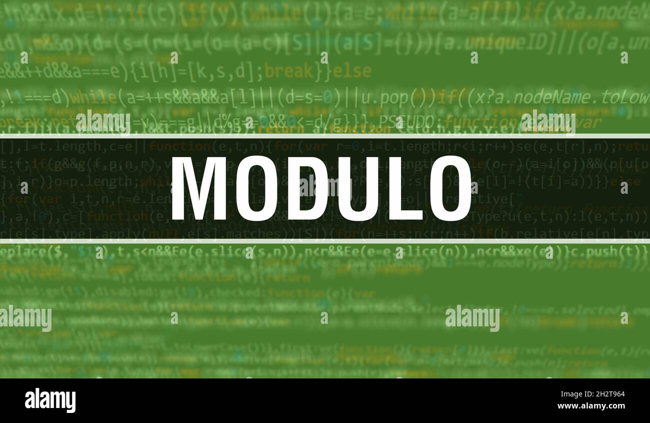 Modulo with Binary code digital technology background. Abstract ...