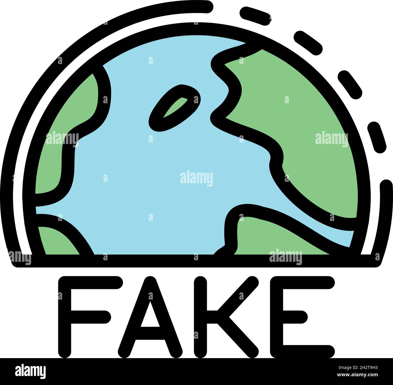 Fake international news icon. Outline fake international news vector ...