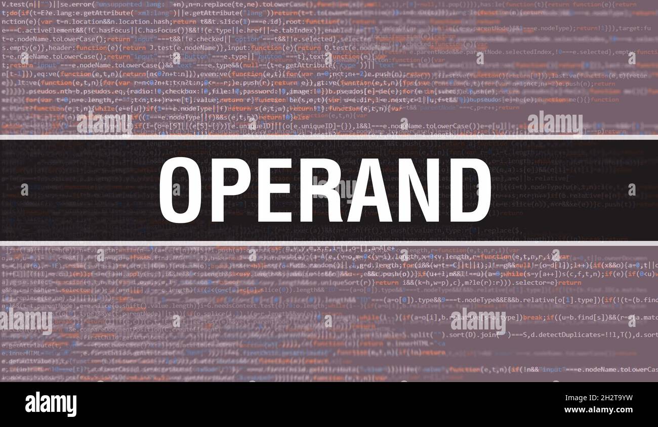 Operand concept with Random Parts of Program Code. Operand with ...