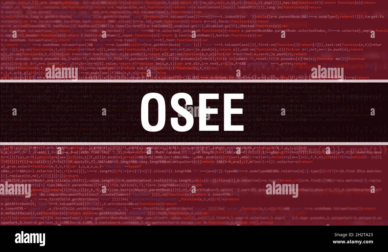 OSEE with Abstract Technology Binary code Background.Digital binary ...
