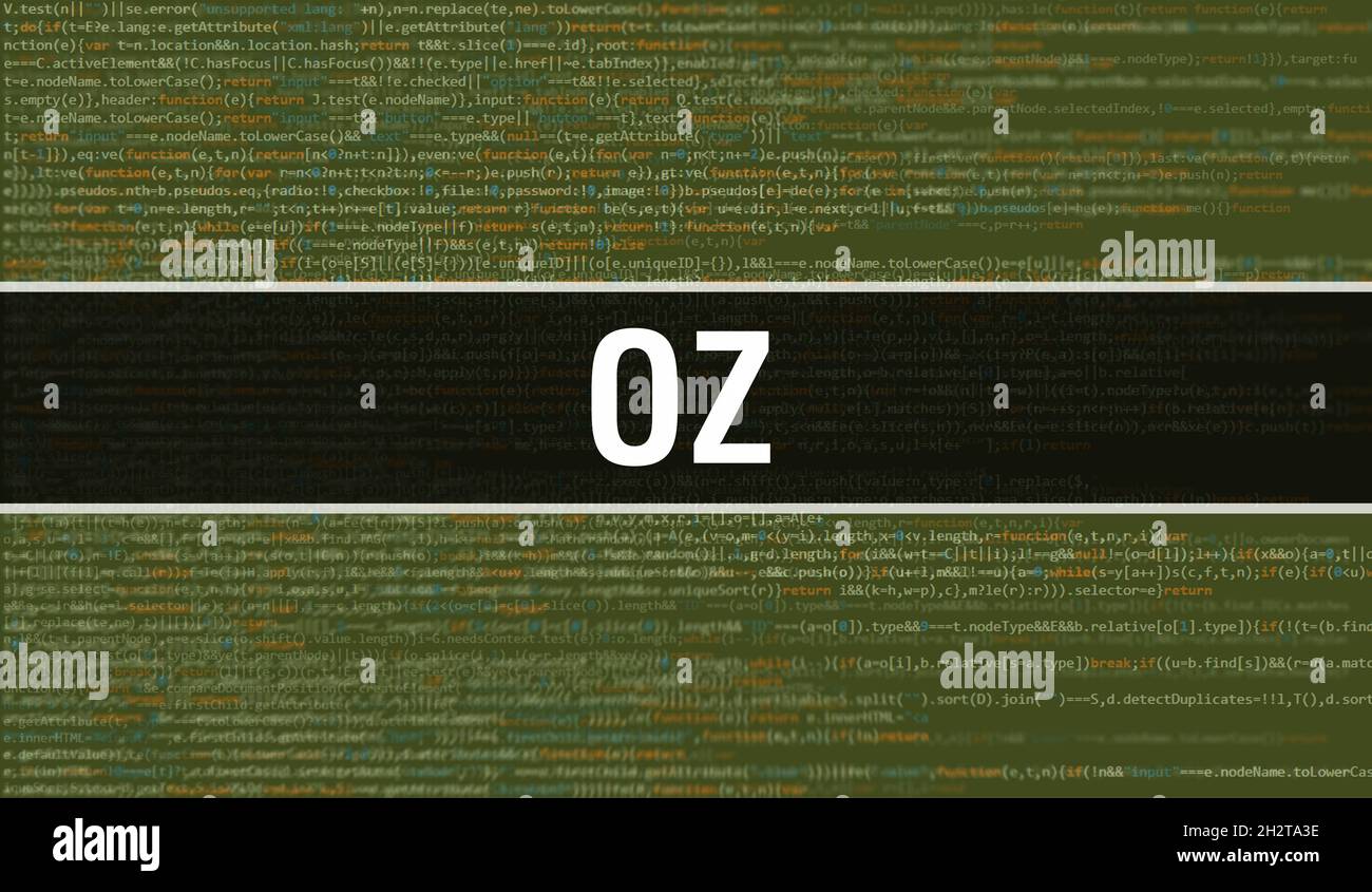Oz concept with Random Parts of Program Code. Oz with Programming code ...