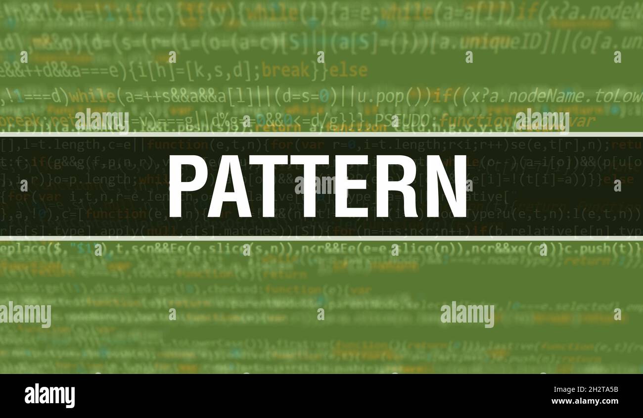Pattern text written on Programming code abstract technology background ...