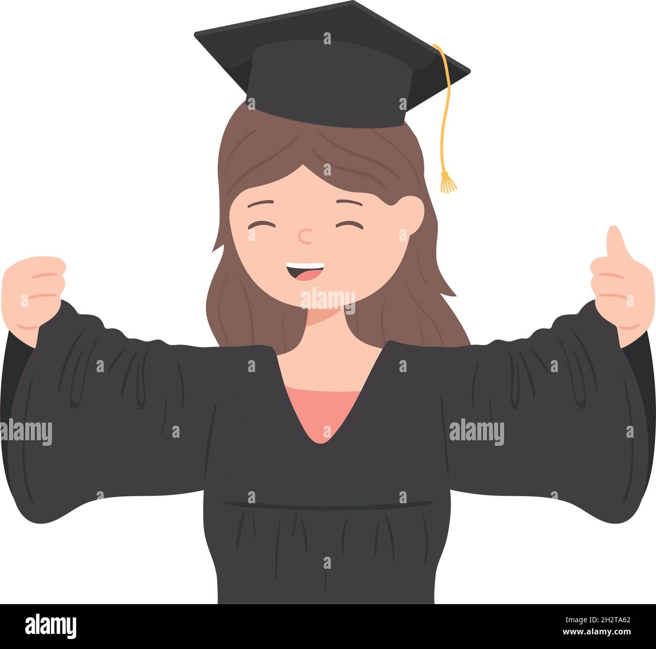 happy graduate woman Stock Vector Image & Art - Alamy