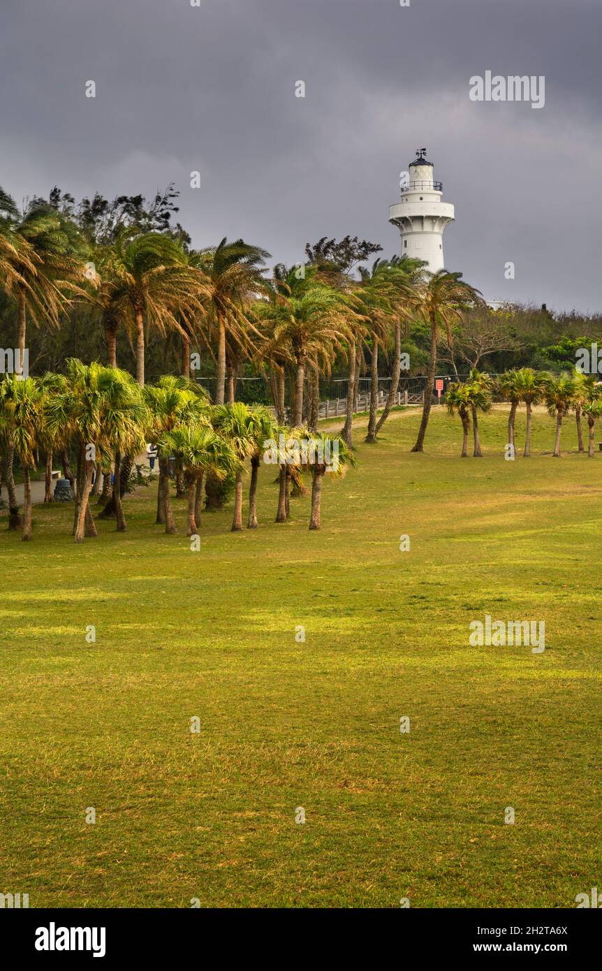 Eluanbi lighthouse, Hengchun, Taiwan Stock Photo