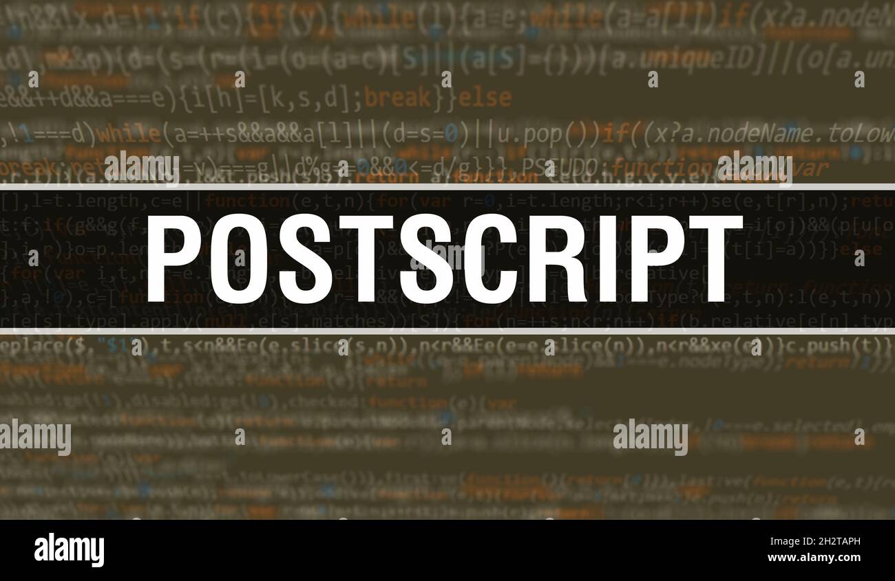 Postscript image hi-res stock photography and images - Alamy
