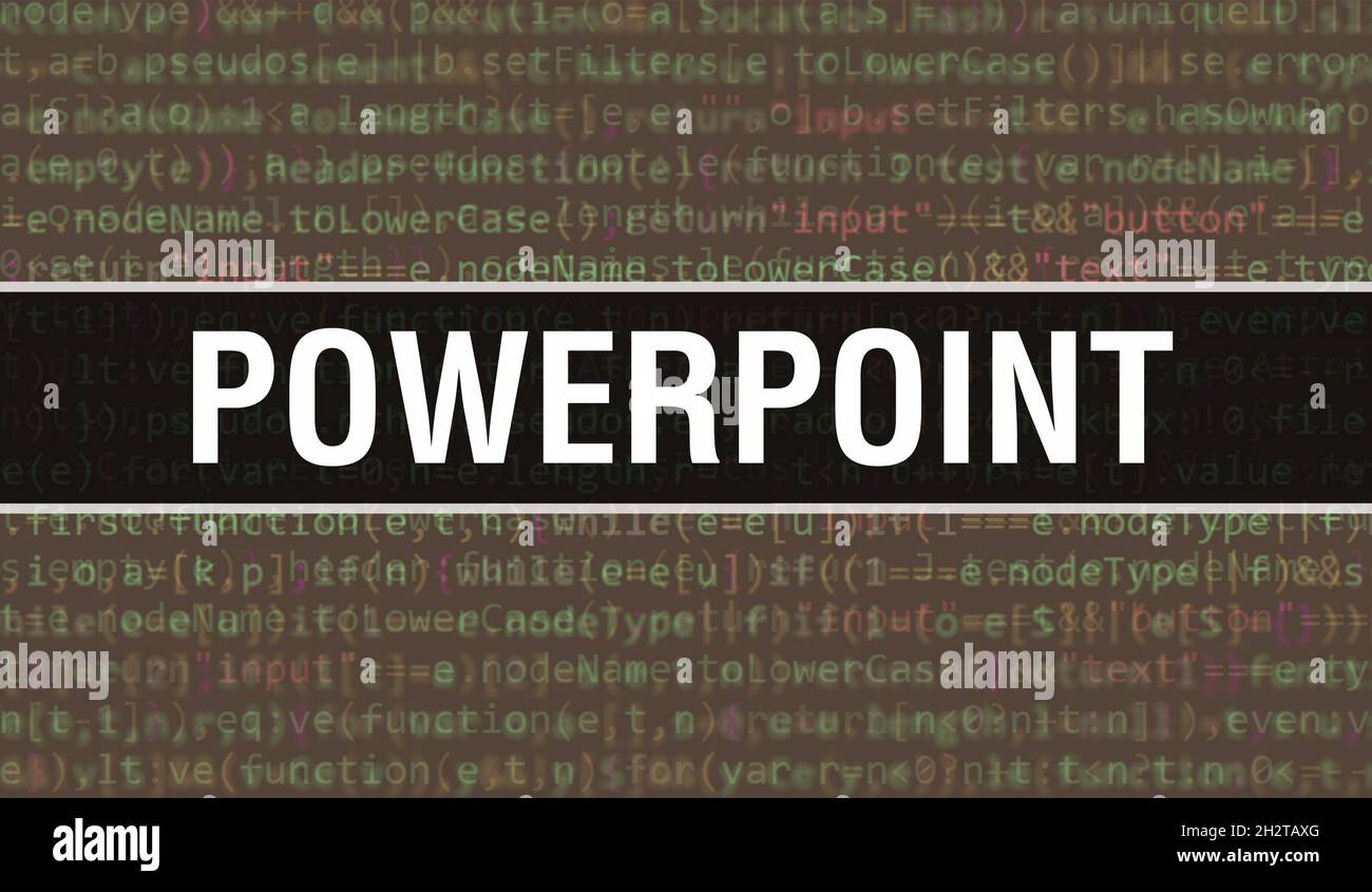 PowerPoint with Binary code digital technology background. Abstract ...