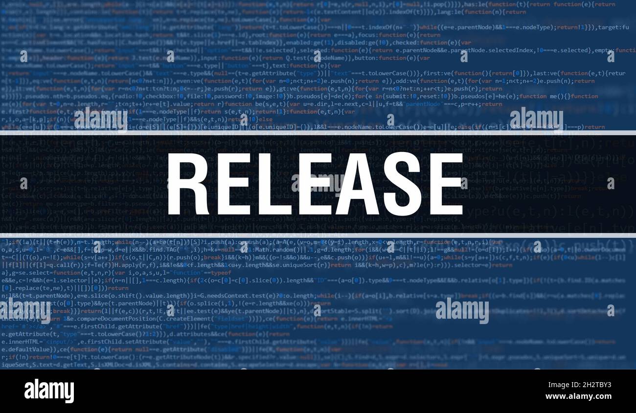 release with Abstract Technology Binary code Background.Digital binary ...