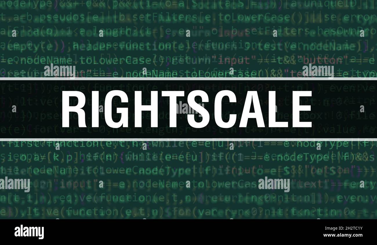 RightScale with Binary code digital technology background. Abstract