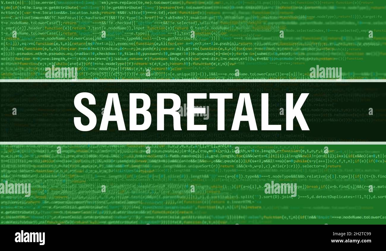 Sabre Coding SabreTalk concept with Random Parts of Program Code. SabreTalk with ...