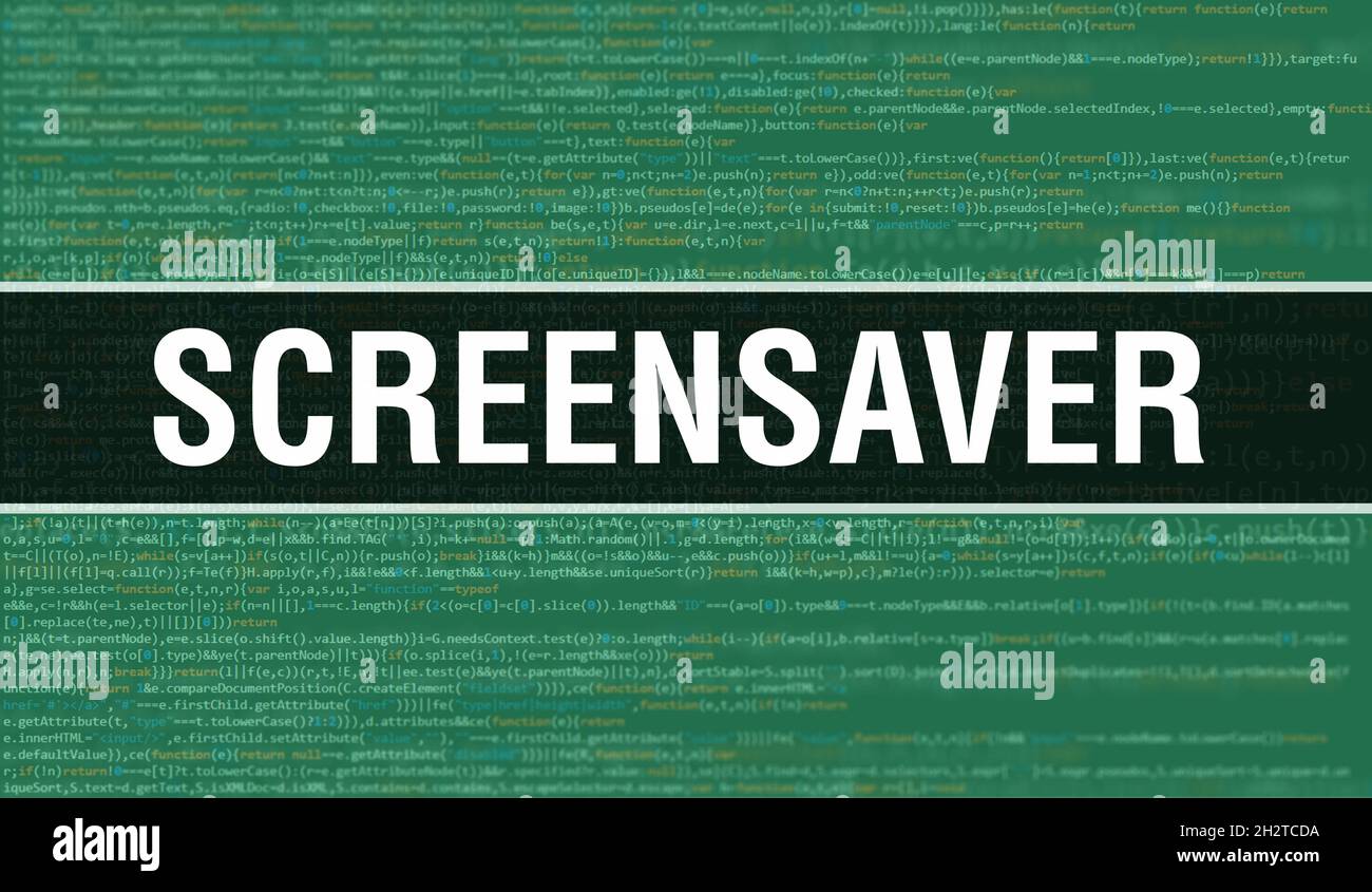 Screensaver with Abstract Technology Binary code Background.Digital ...