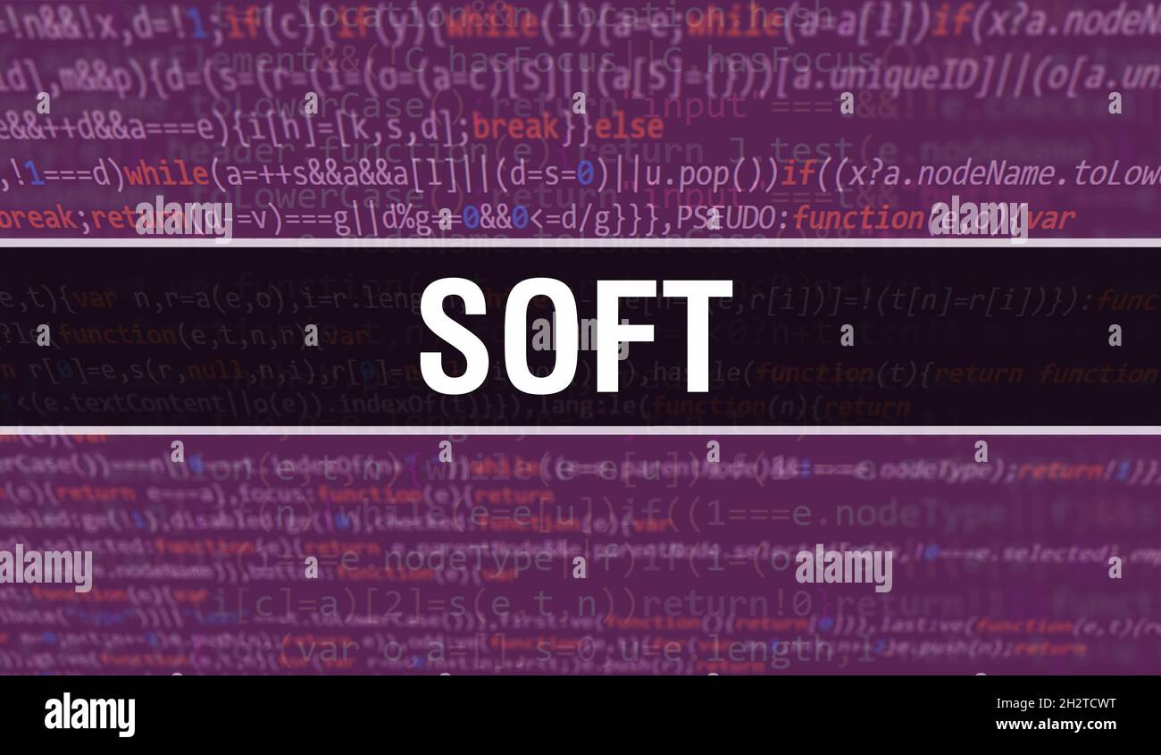 Soft Concept Illustration Using Code For Developing Programs And App Soft Website Code With Colourful s In Browser View On Dark Background Soft O Stock Photo Alamy