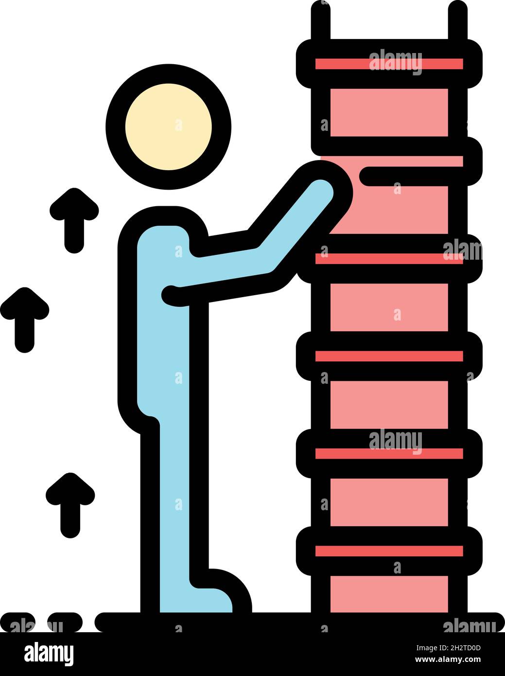 Take business ladder icon. Outline take business ladder vector icon ...