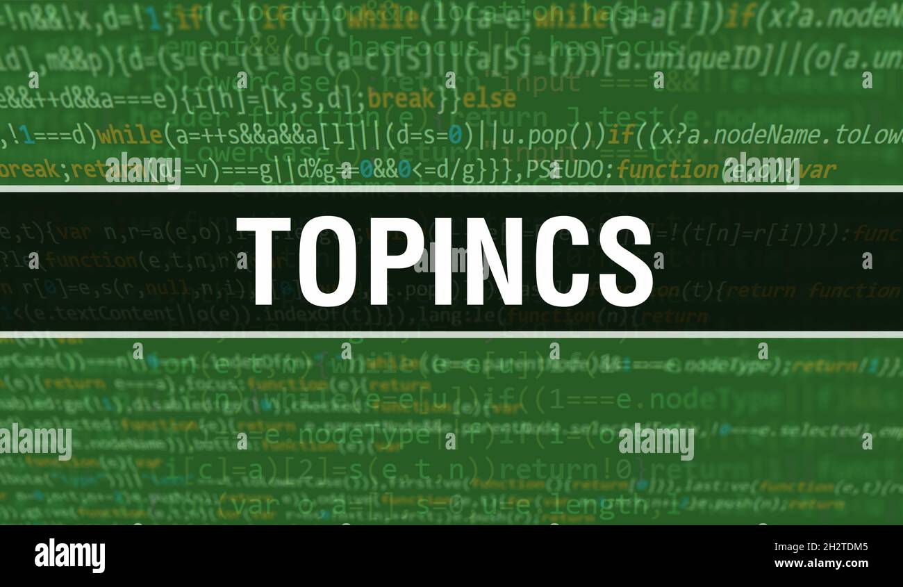 Topincs concept with Random Parts of Program Code.Topincs text written ...