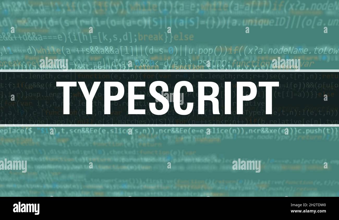 TypeScript concept illustration using code for developing programs and ...
