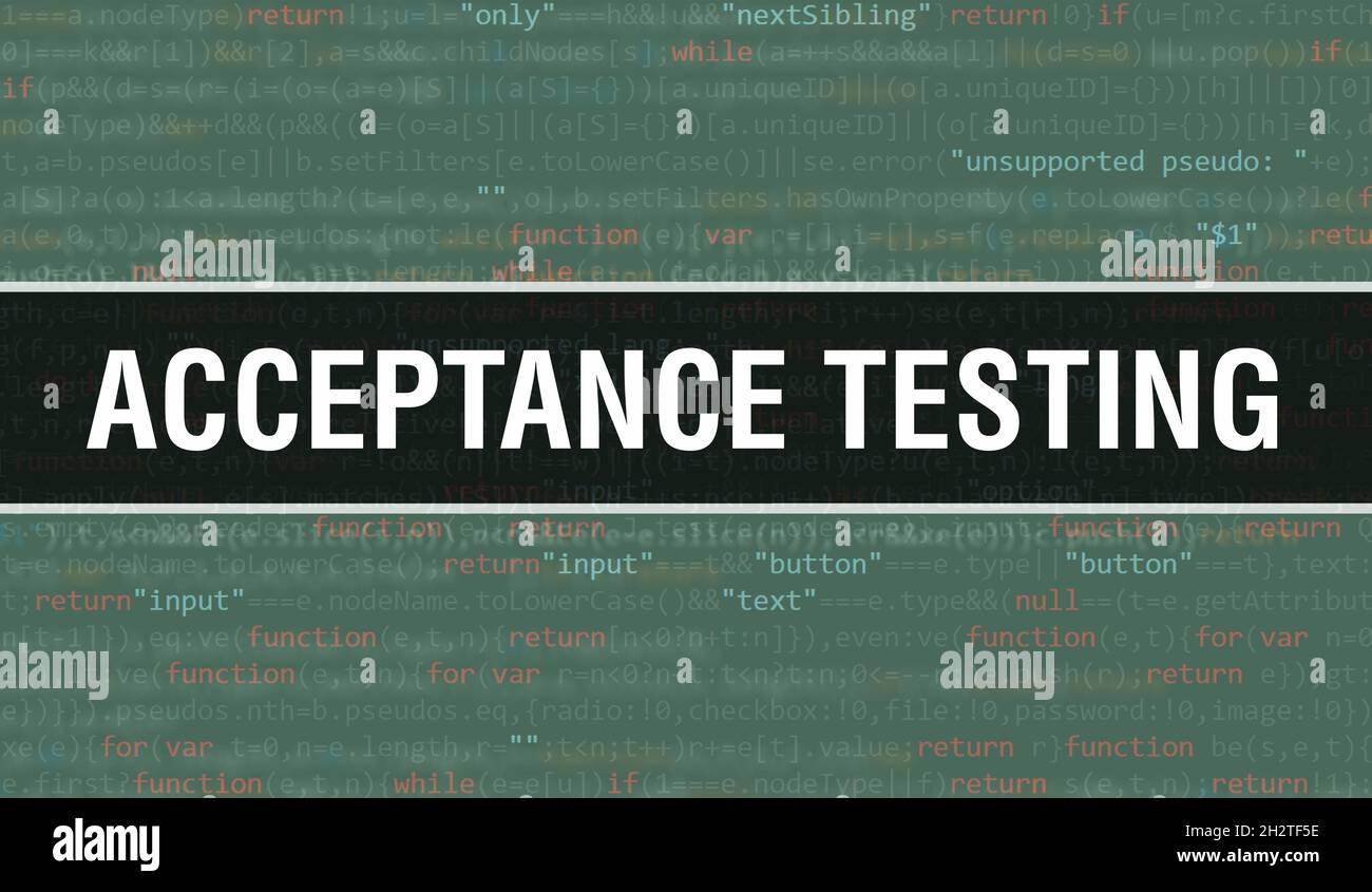 Acceptance Testing with Binary code digital technology background ...