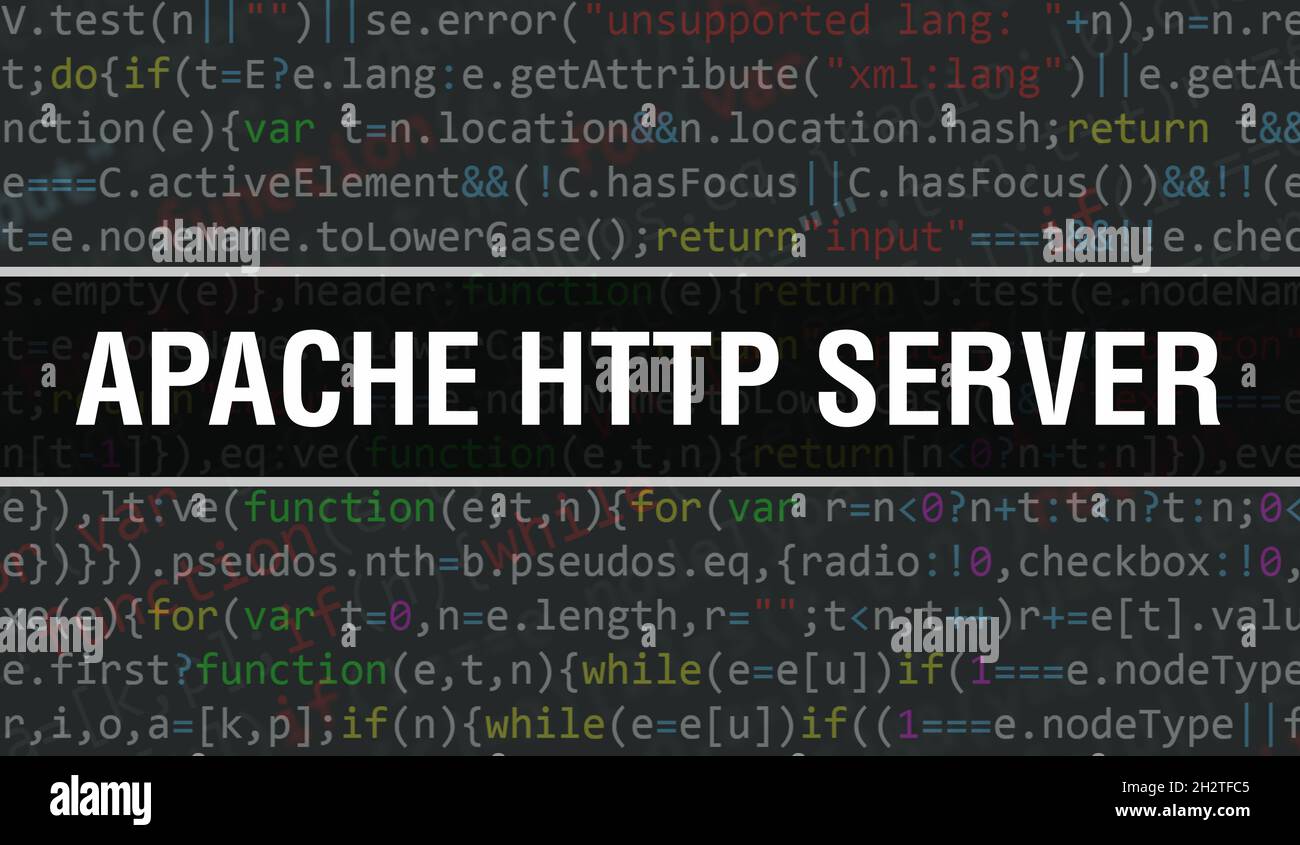 APACHE HTTP SERVER text written on Programming code abstract technology ...