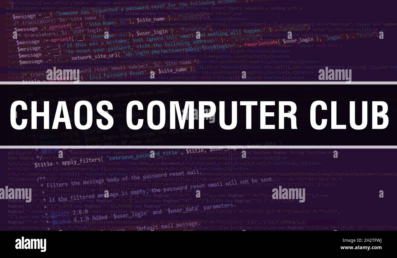 Chaos Computer Club concept illustration using code for developing