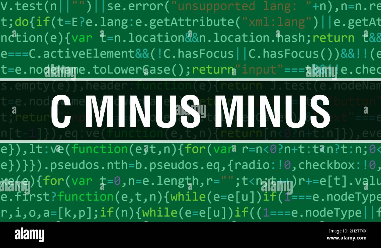 C Minus Minus With Binary Code Digital Technology Background Abstract c-minus-minus-with-binary-code-digital-technology-background-abstract
