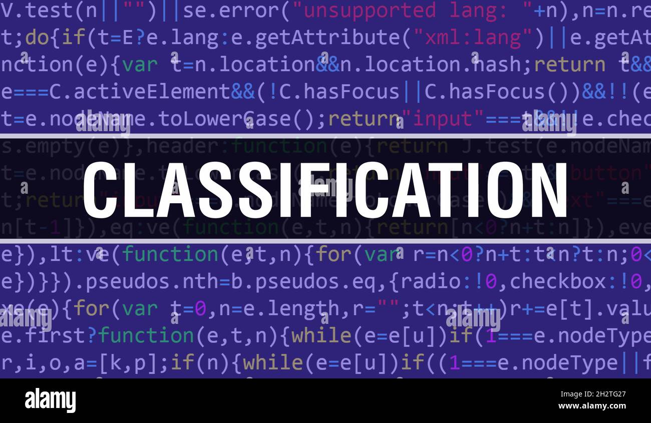classification with Binary code digital technology background. Abstract ...