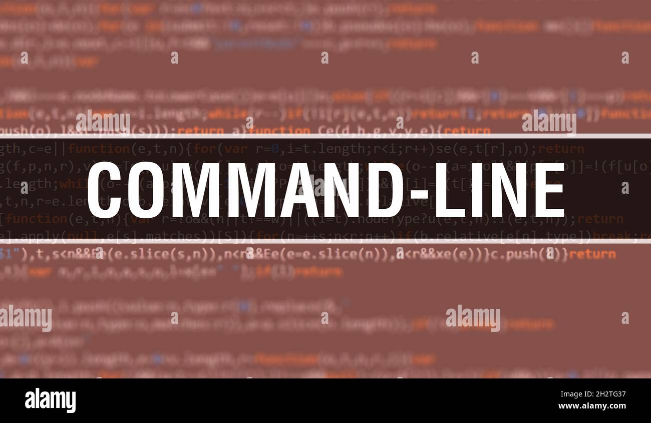 COMMAND-LINE text written on Programming code abstract technology ...