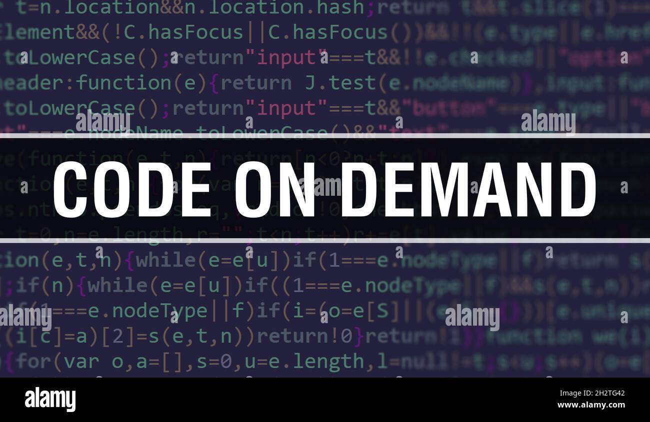 Code on demand image hi-res stock photography and images - Alamy