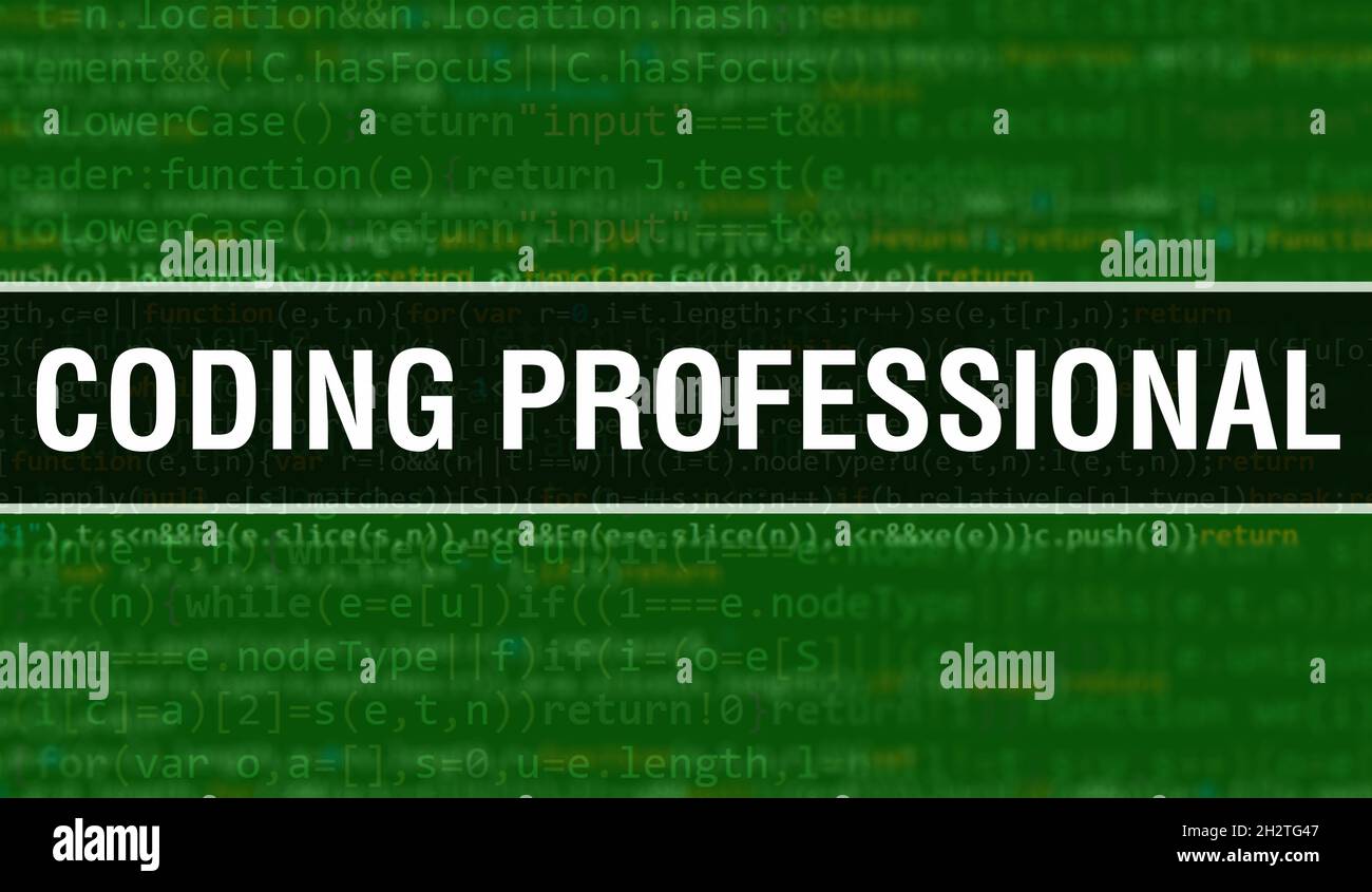 coding professional with Binary code digital technology background ...