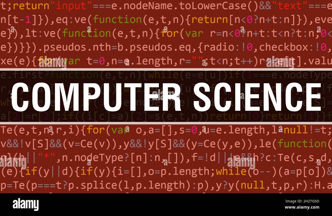 Computer science concept with Random Parts of Program Code.Computer ...