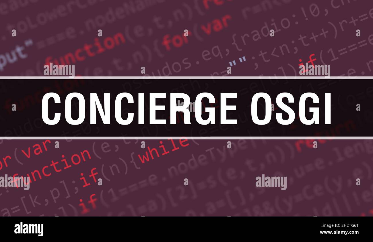 Concierge OSGi with Digital java code text. Concierge OSGi and Computer ...
