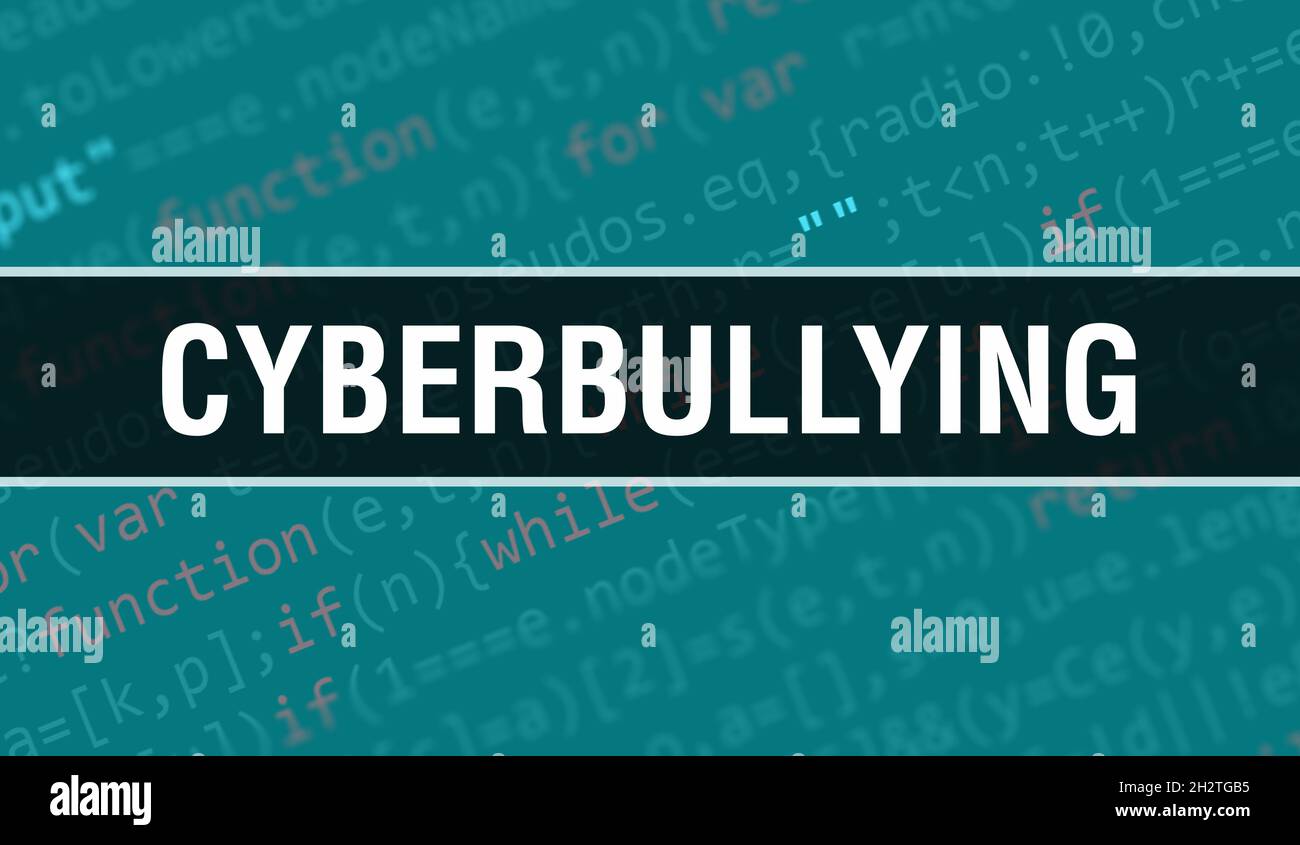 Cyberbullying with Digital java code text. Cyberbullying and Computer ...