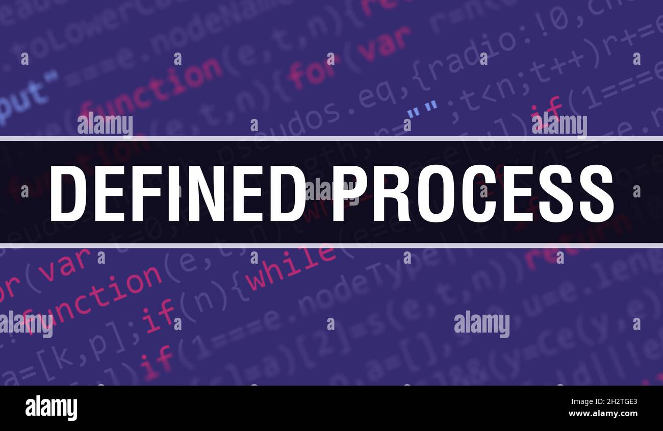 Defined Process with Digital java code text. Defined Process and ...