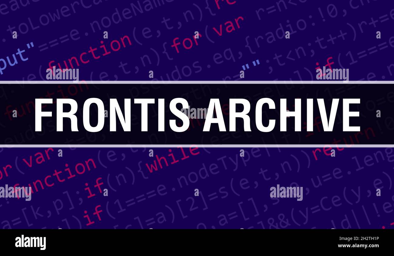 Frontis Archive concept with Random Parts of Program Code. Frontis ...