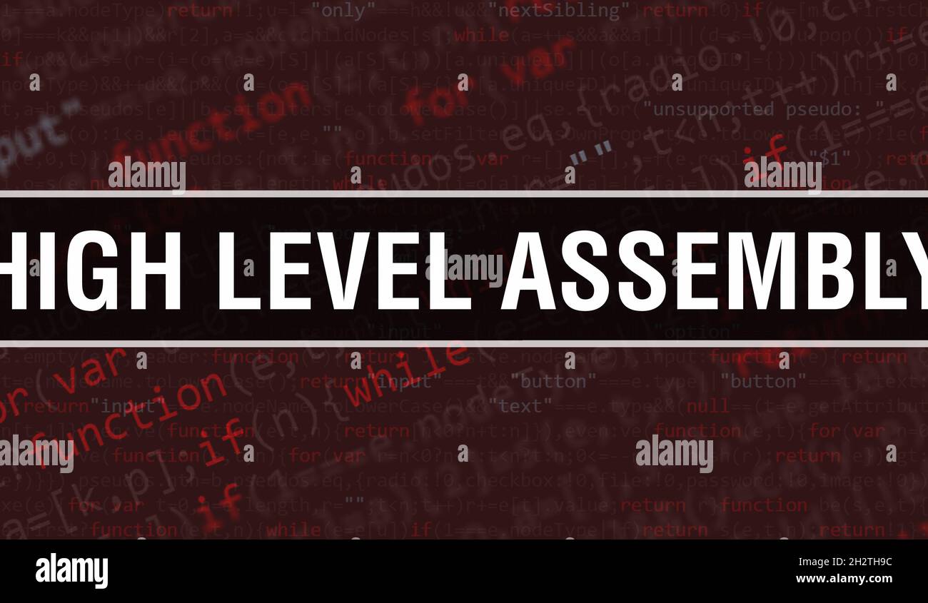 High Level Assembly concept with Random Parts of Program Code. High ...