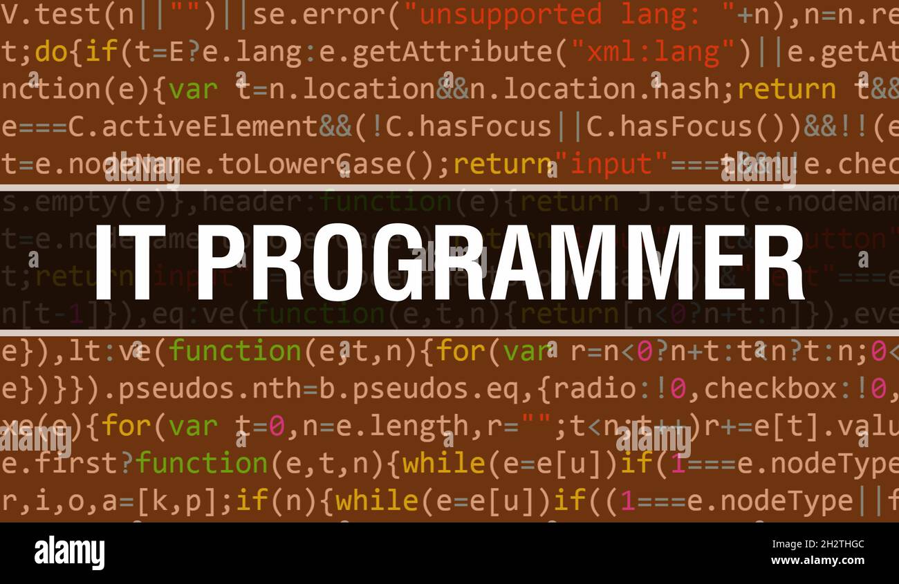 it programmer with Binary code digital technology background. Abstract ...