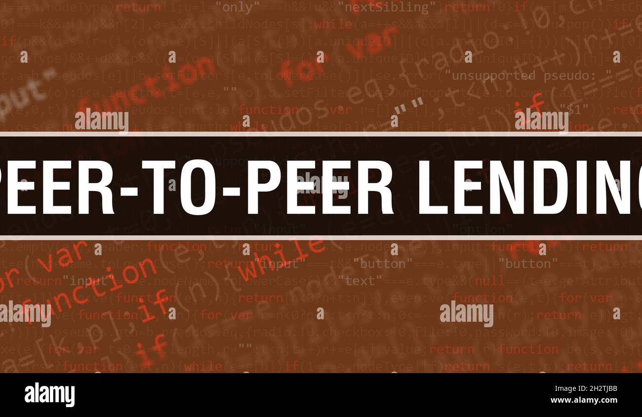 Peertopeer lending concept with Random Parts of Program Code. Peerto