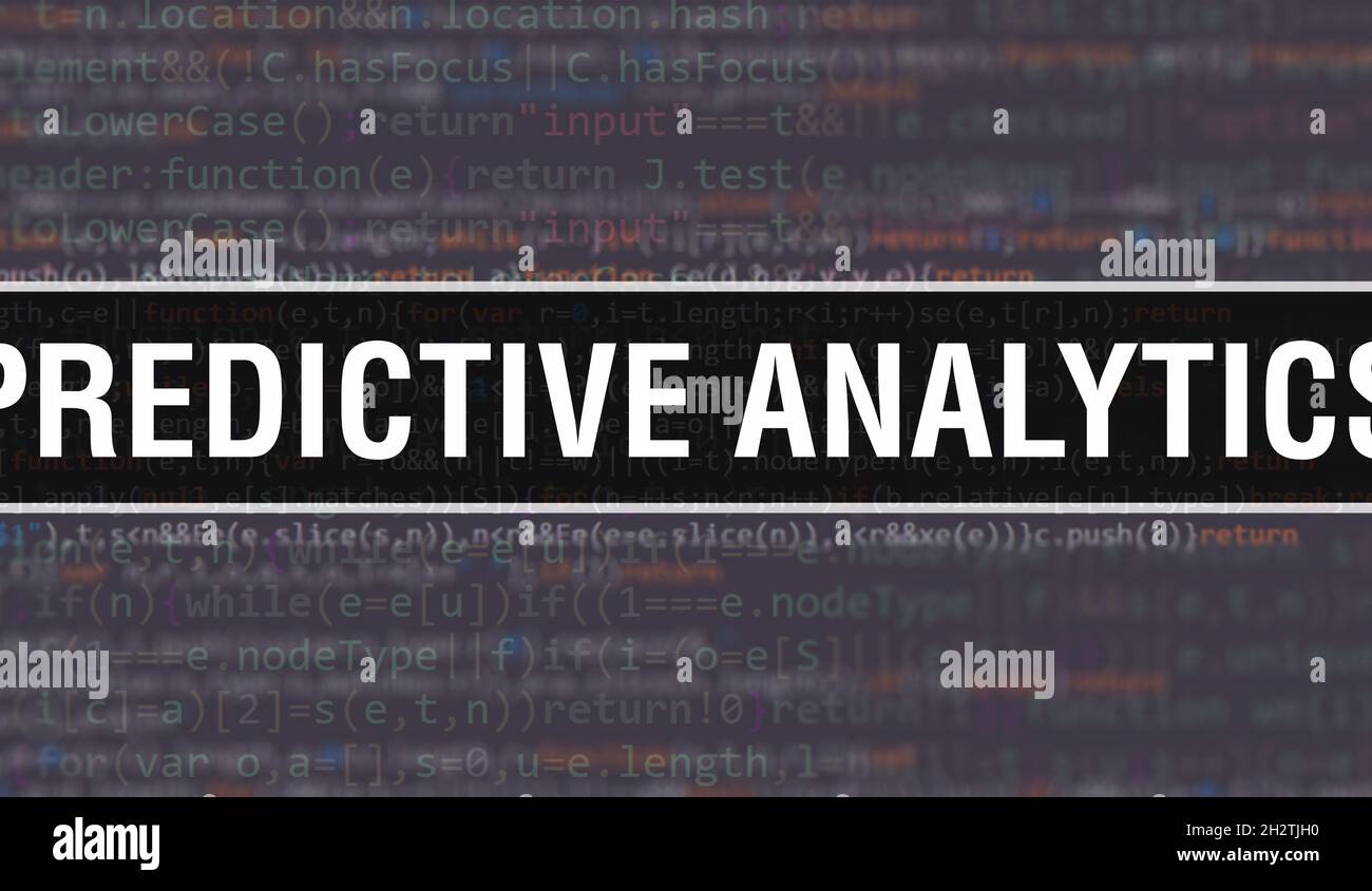 Predictive analytics concept illustration using code for developing ...